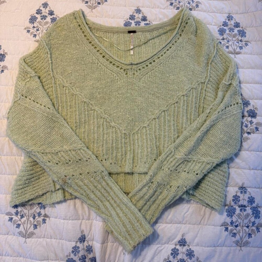Free People Women's Green Jumper